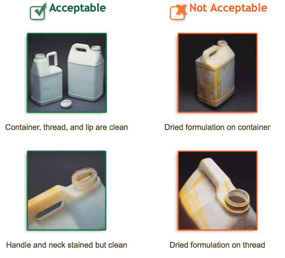 acceptible containers